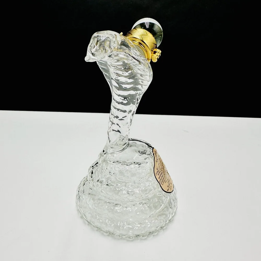 Emperor Napoleon Brandy XO Clear Glass Empty Snake/Cobra Shape Bottle